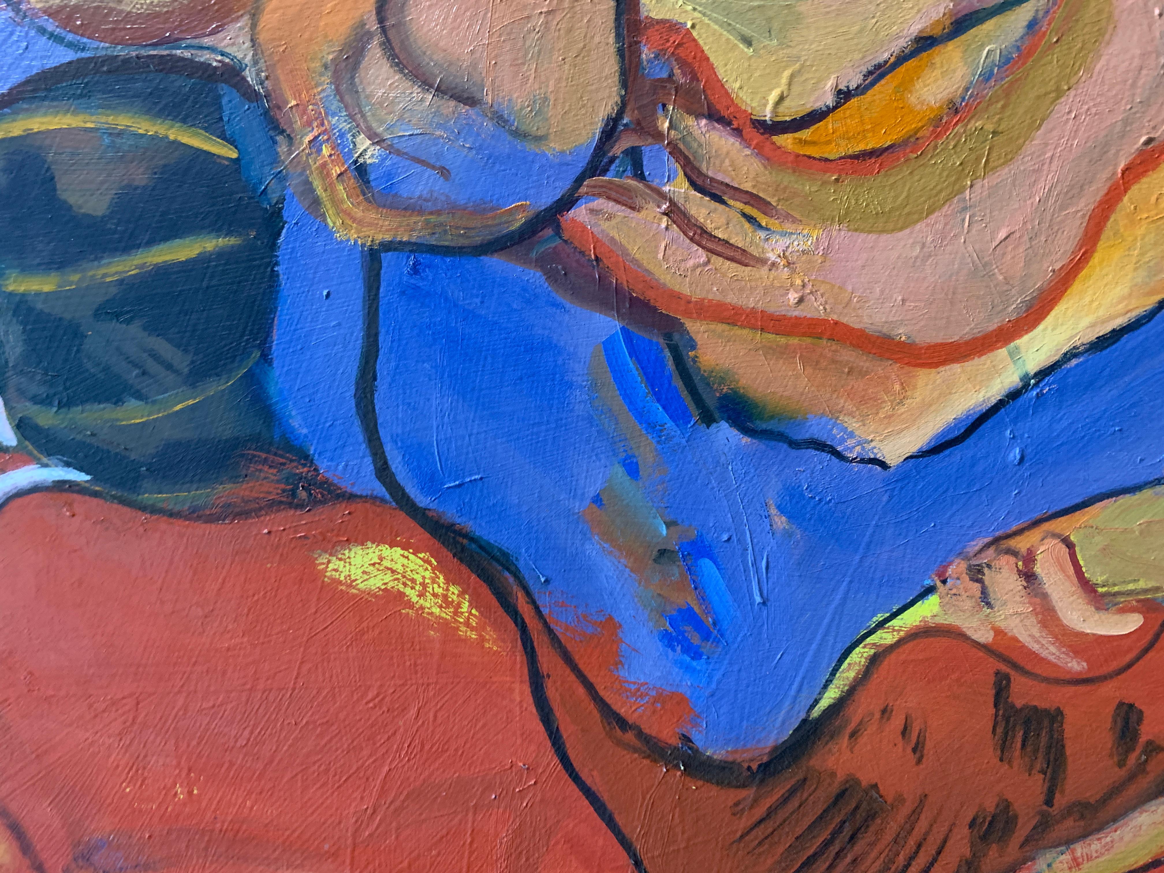 Sleeper Hold (Original) - Abstract Painting by James Gordaneer