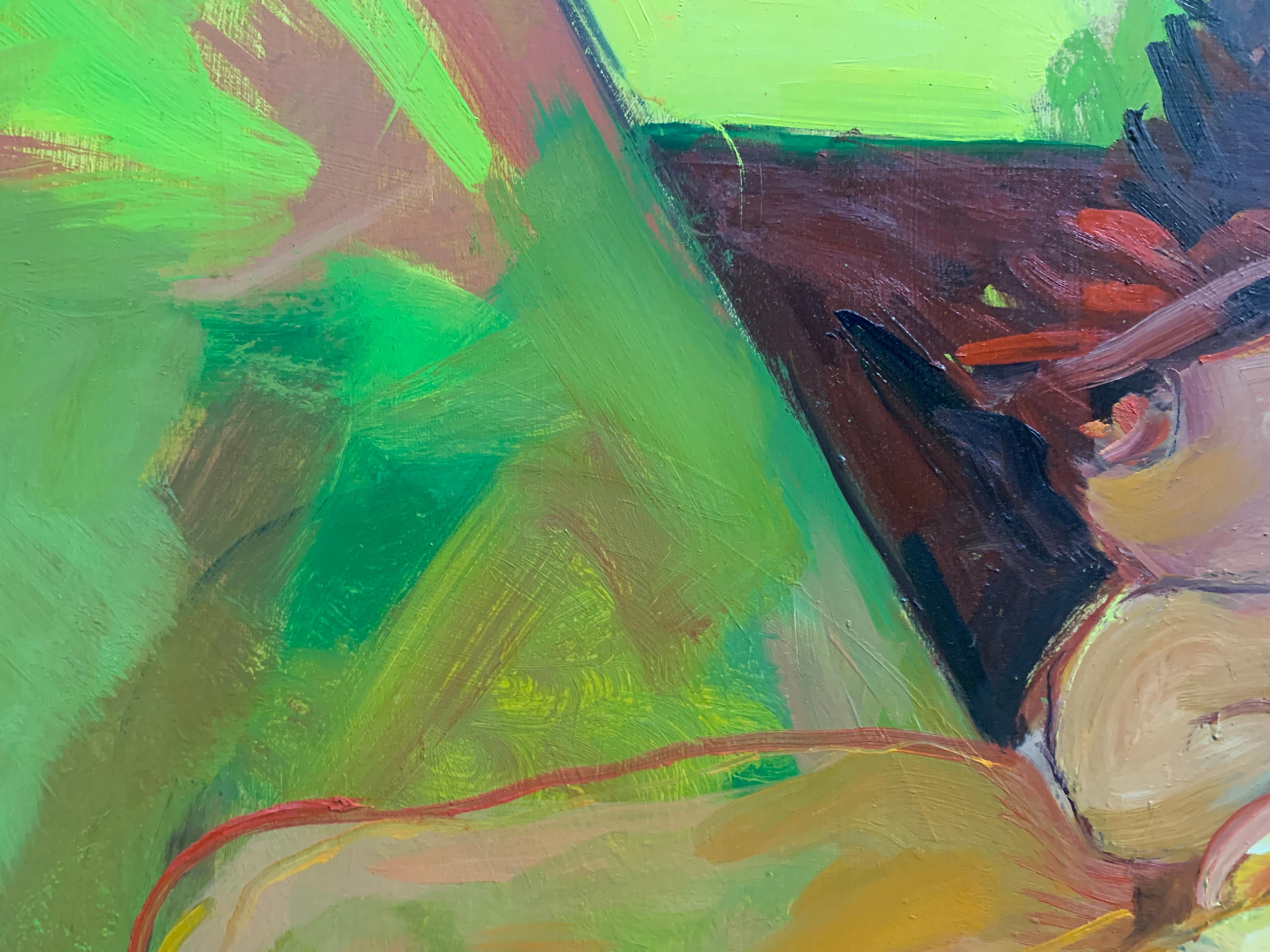 Soleil (original) - Abstrait Painting par James Gordaneer