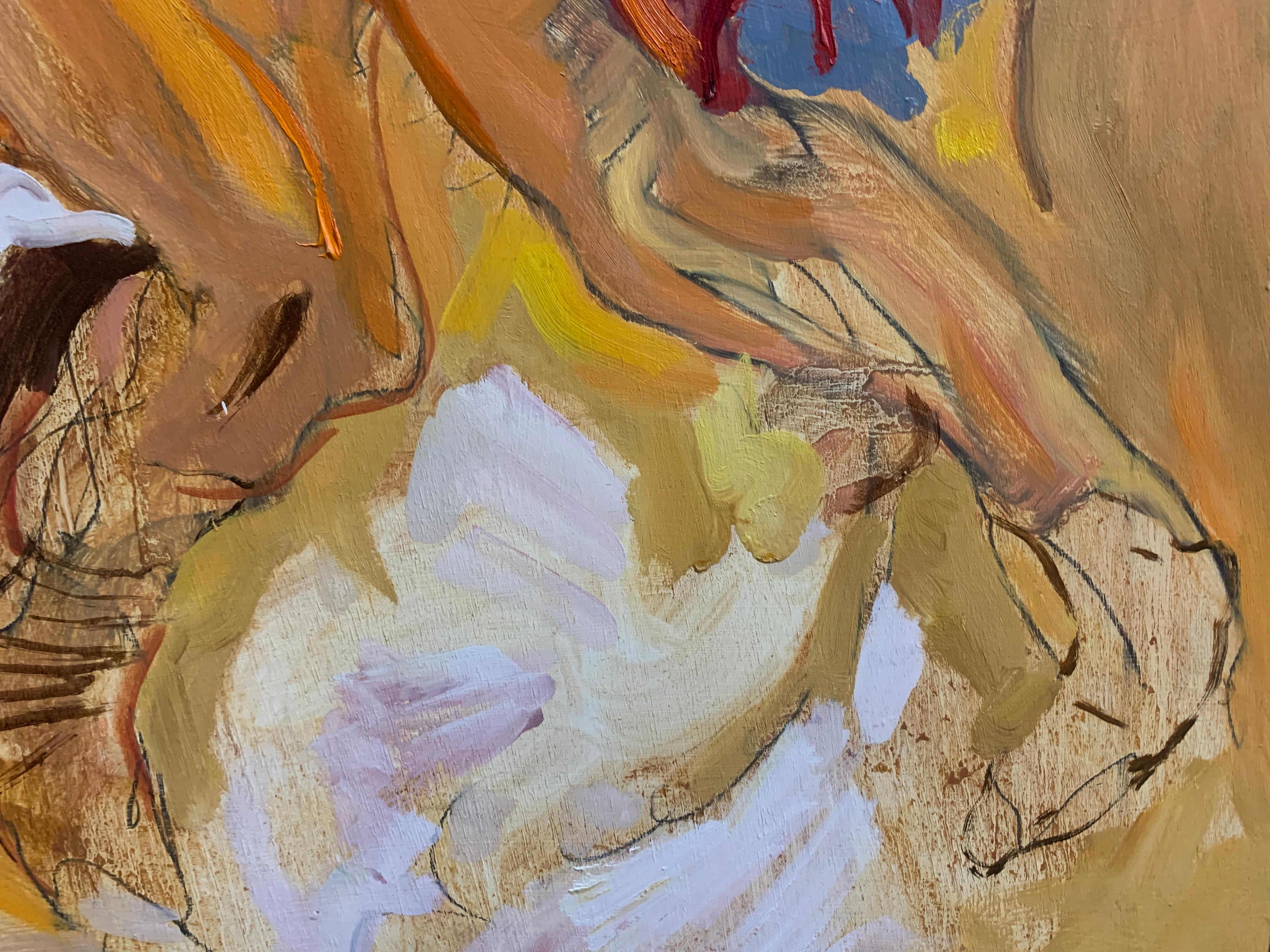 Mannschaftskampf (Original) (Abstrakt), Painting, von James Gordaneer