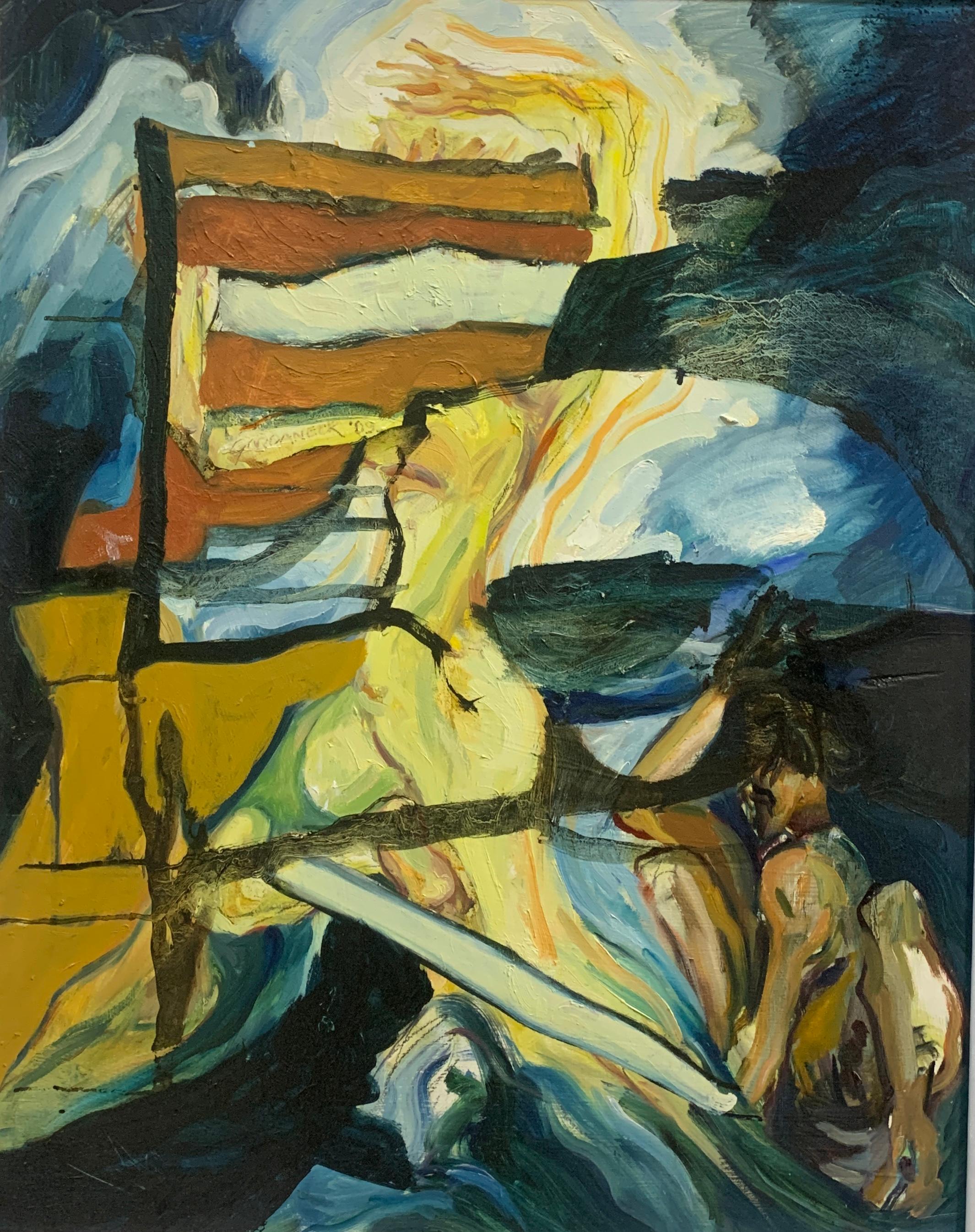 Abstract Painting di James Gordaneer - Turbolenza (Originale)