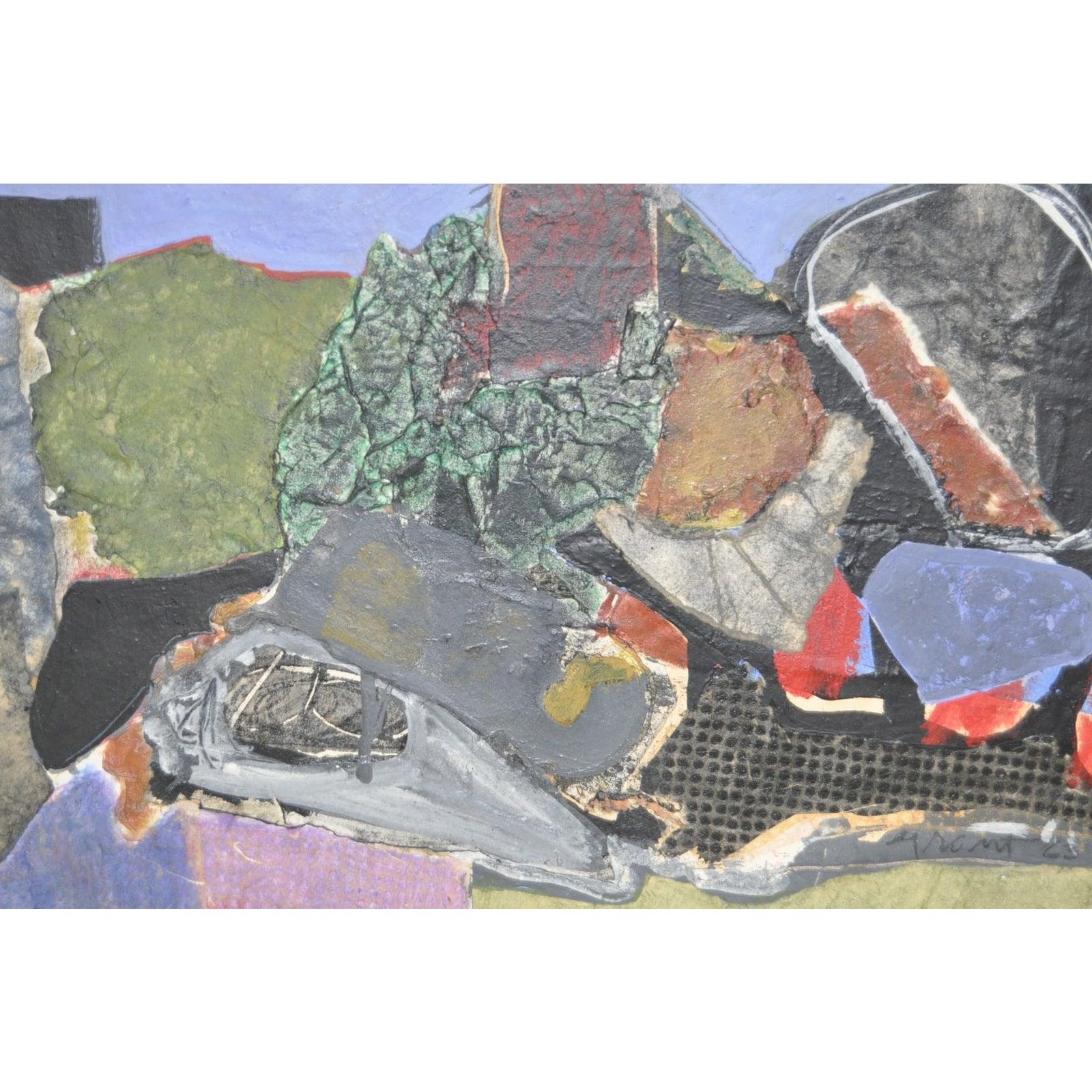 James Grant (1924-1997) Tecnica mista astratta 1963 in vendita 1