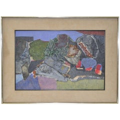 James Grant (1924-1997) Tecnica mista astratta 1963
