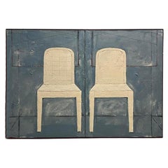 "Untitled #21" Two Dining Chairs  Mixed Media by James Grant 