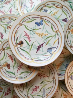 James Green & Nephew, Porcelain Dessert Service with Butterflies, circa 1870