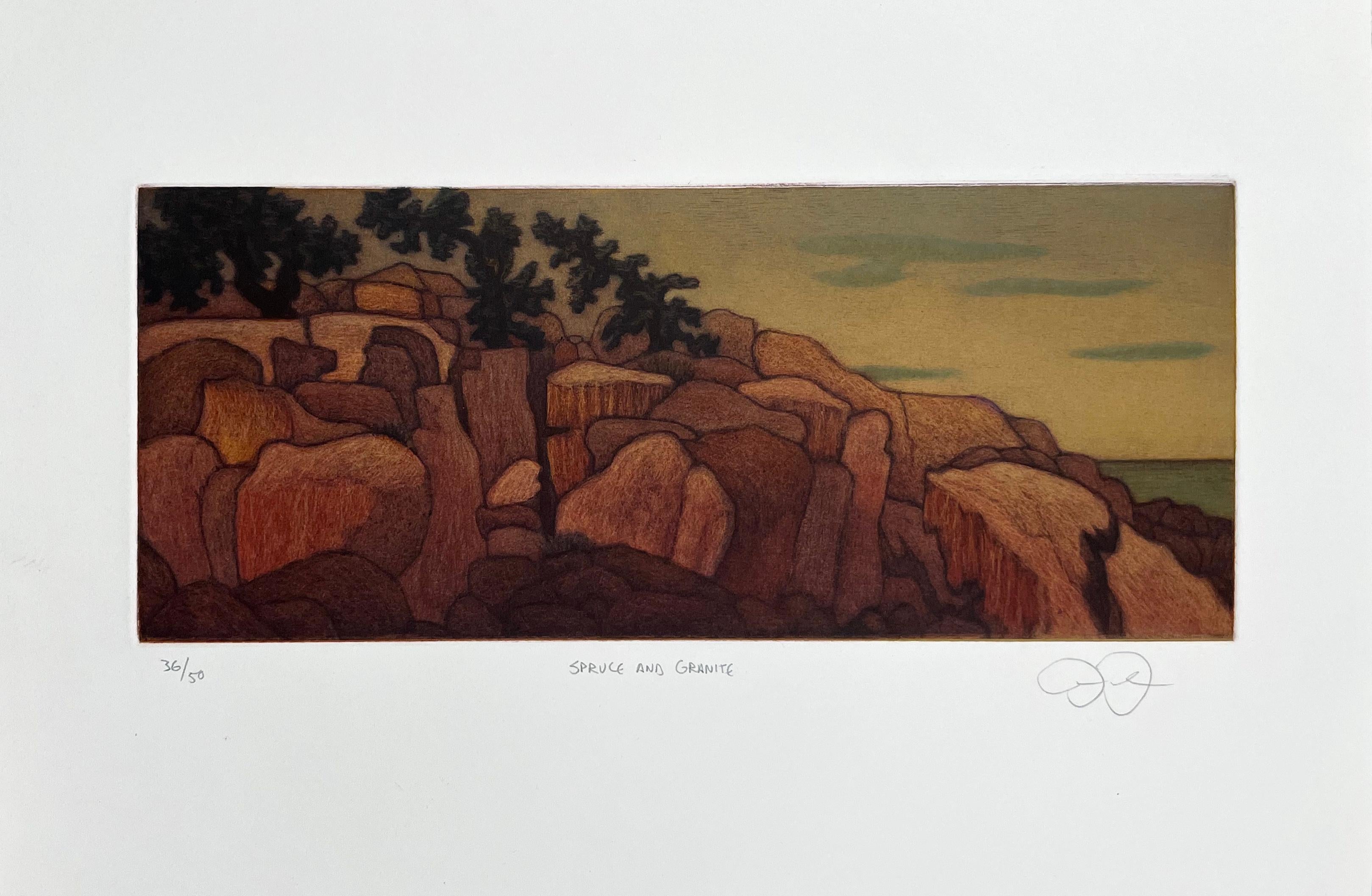 Abeto y granito - Print de James Groleau