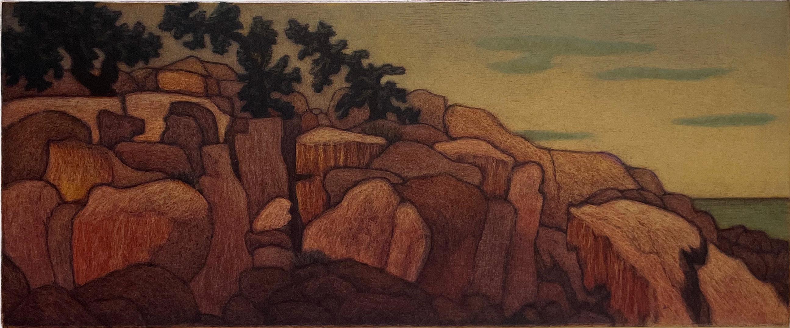 James Groleau Landscape Print - Spruce and Granite