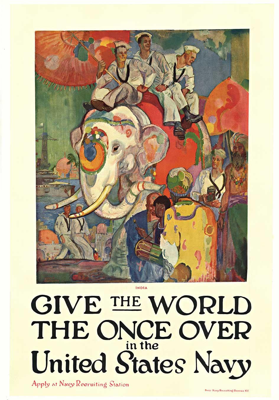 Cartel original de 1919, Give the World The Once Over en la United States Navy