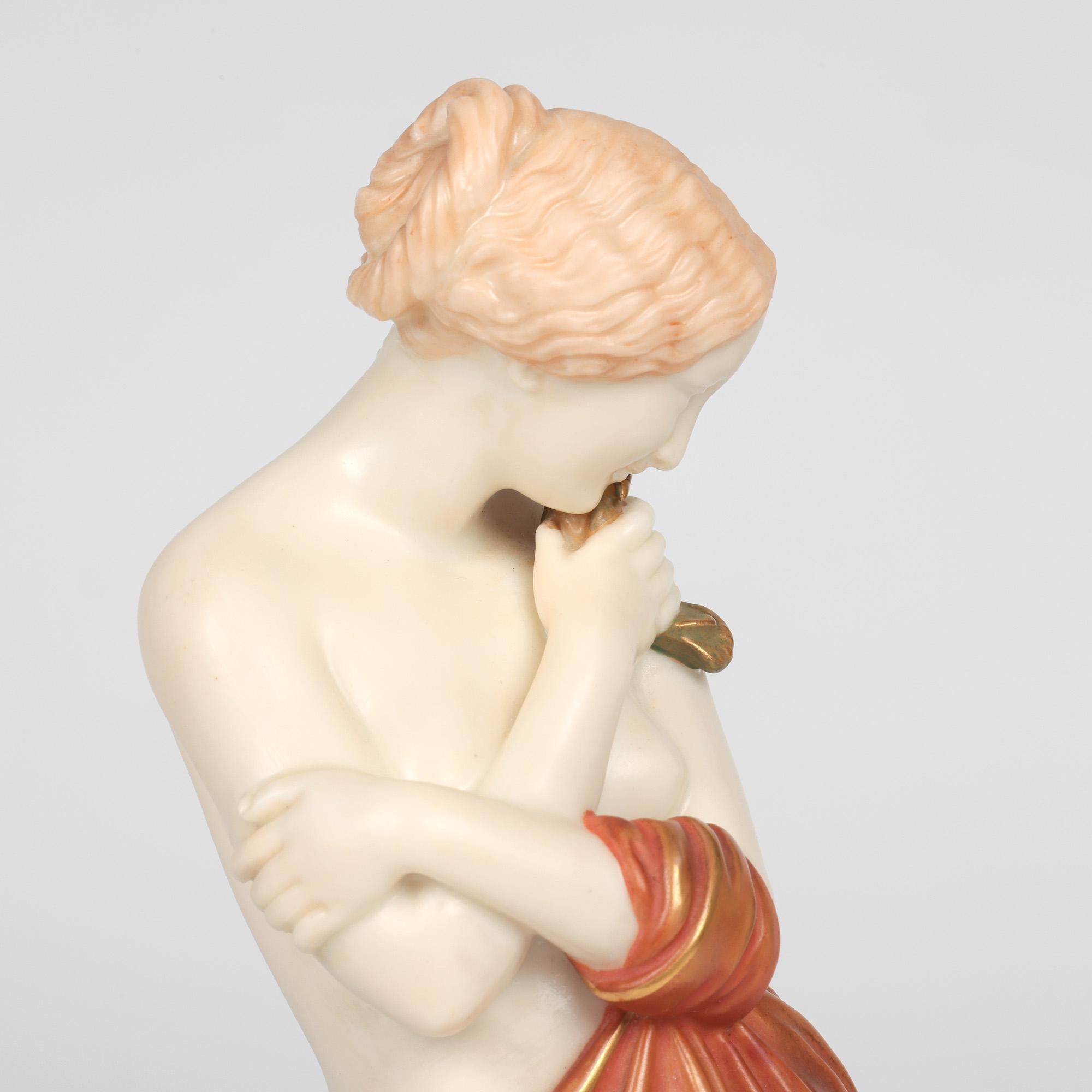 James Hadley Royal Worcester Exceptional Pair Joy and Sorrow Figurines 2