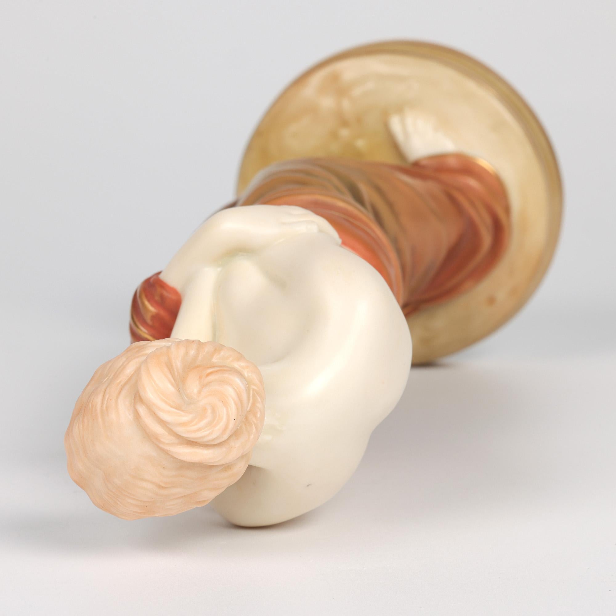James Hadley Royal Worcester Exceptional Pair Joy and Sorrow Figurines 1