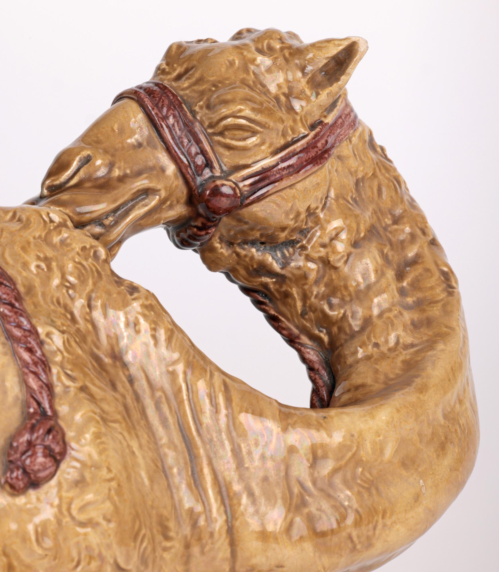 James Hadley Royal Worcester Rare Majolica Camel & Howdah For Sale 4
