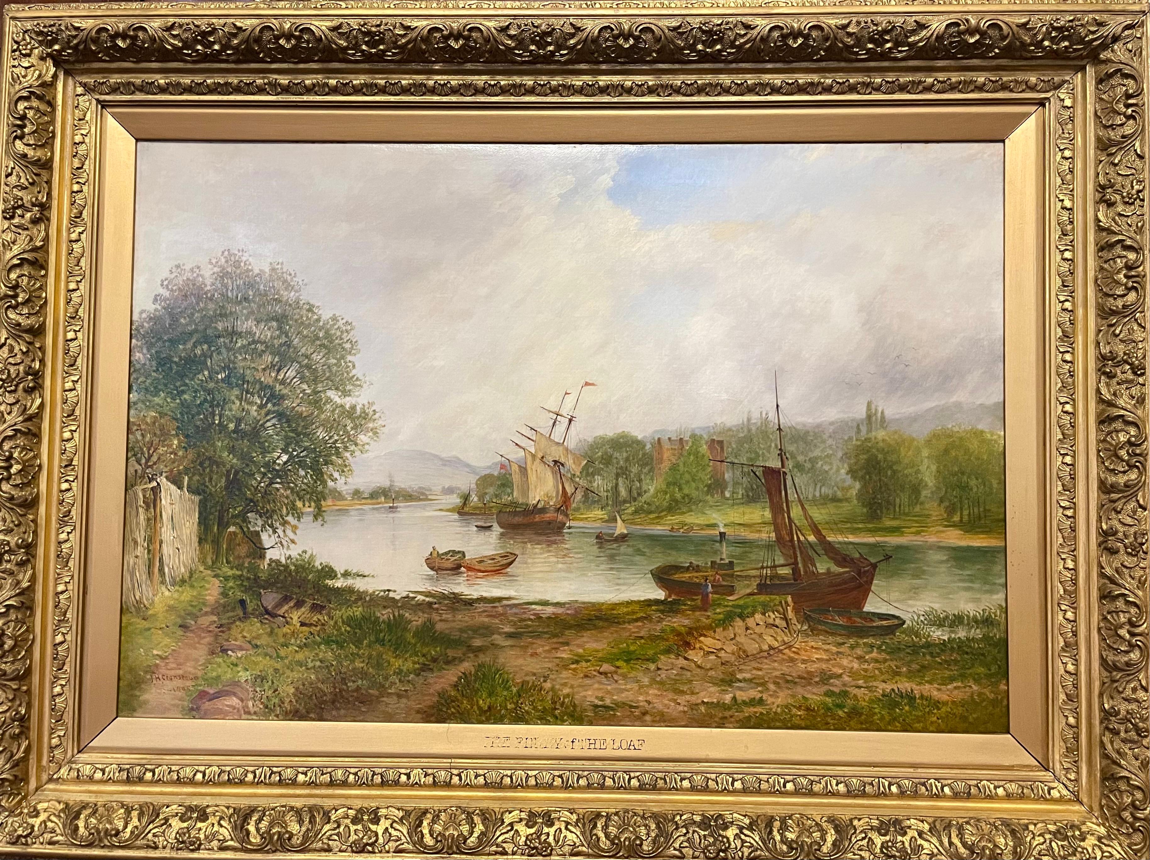 Ferry of the Loaf - Naturalistic Painting by James Hall Cranstoun