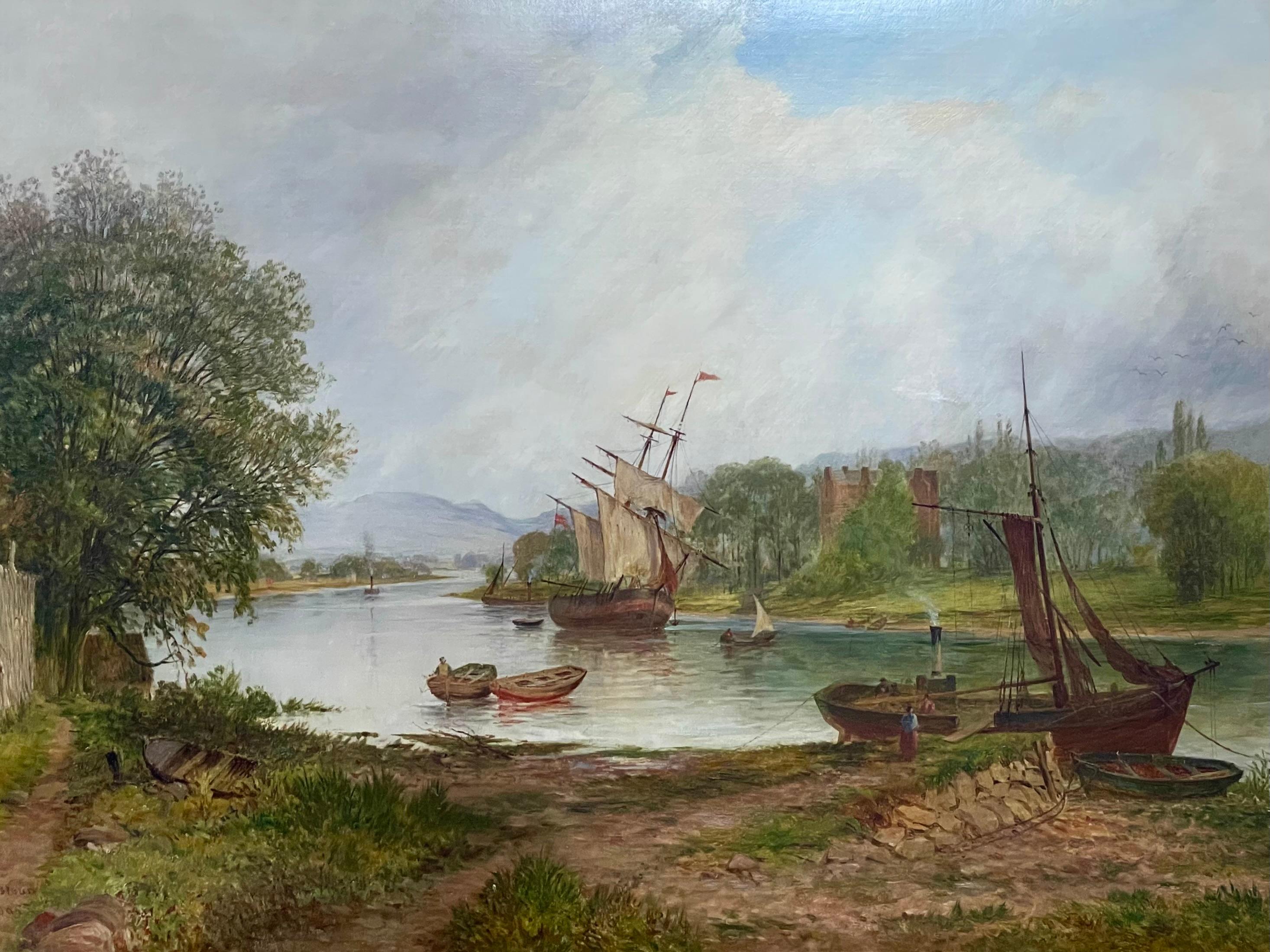 James Hall Cranstoun Landscape Painting - Ferry of the Loaf