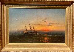 Antique Sailing at Sunset