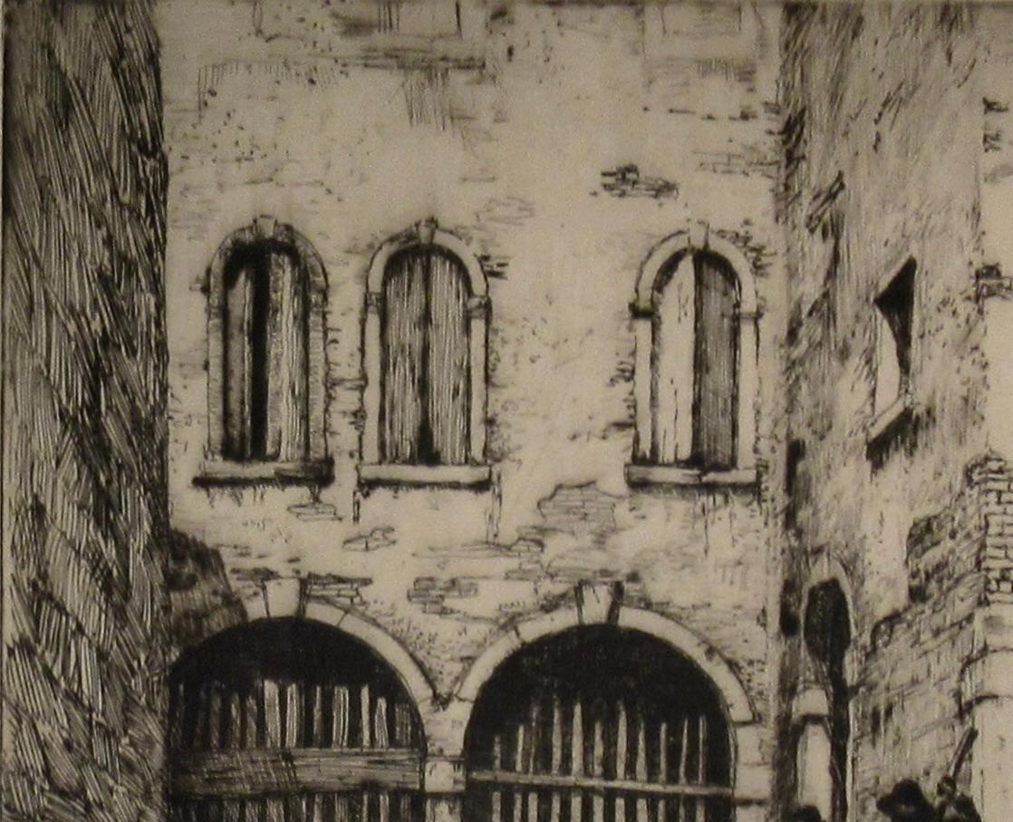 Venetian Scene with Arches For Sale 1