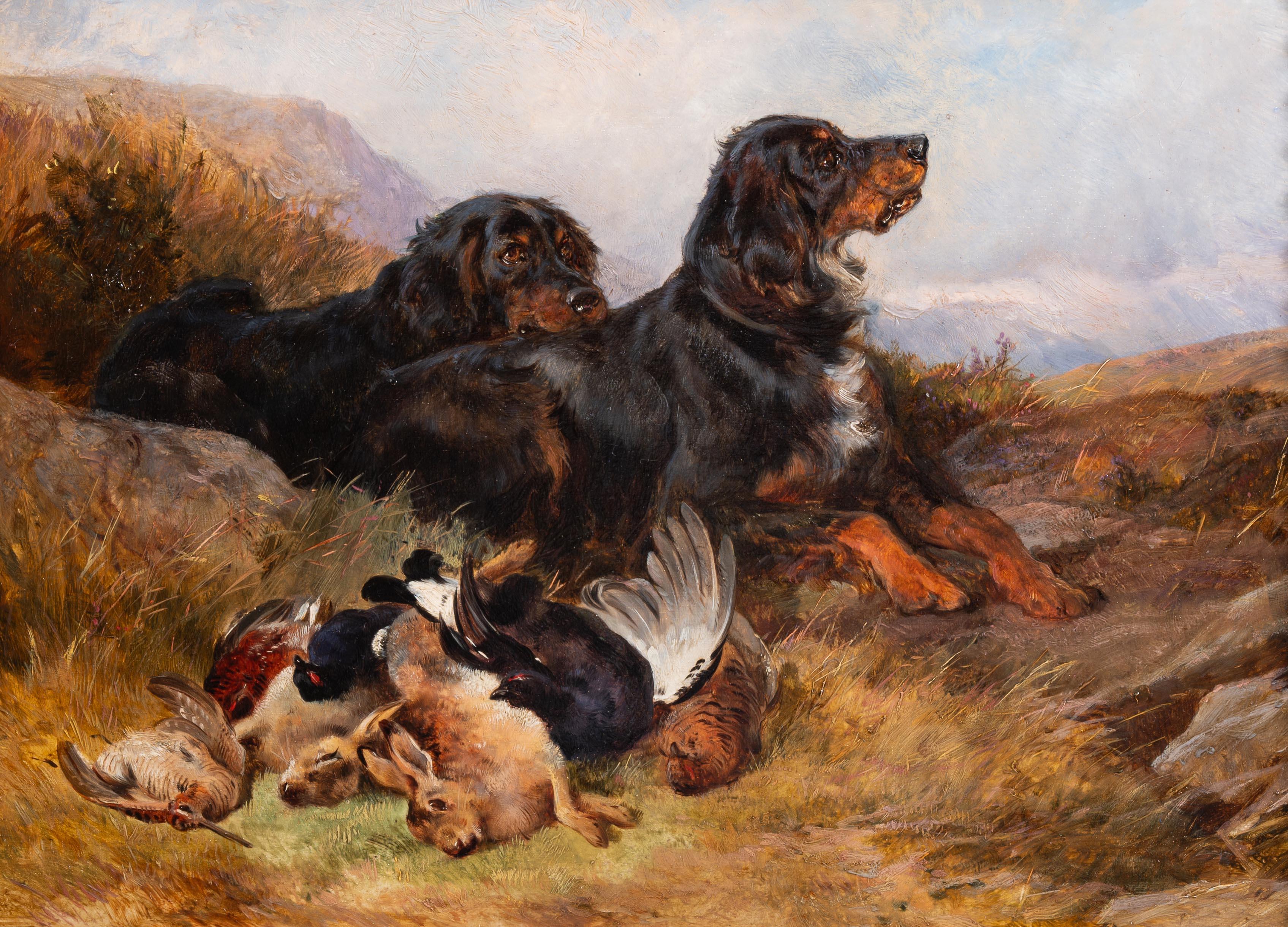 Brace de Gordon Setters - Painting de James Hardy Jr.