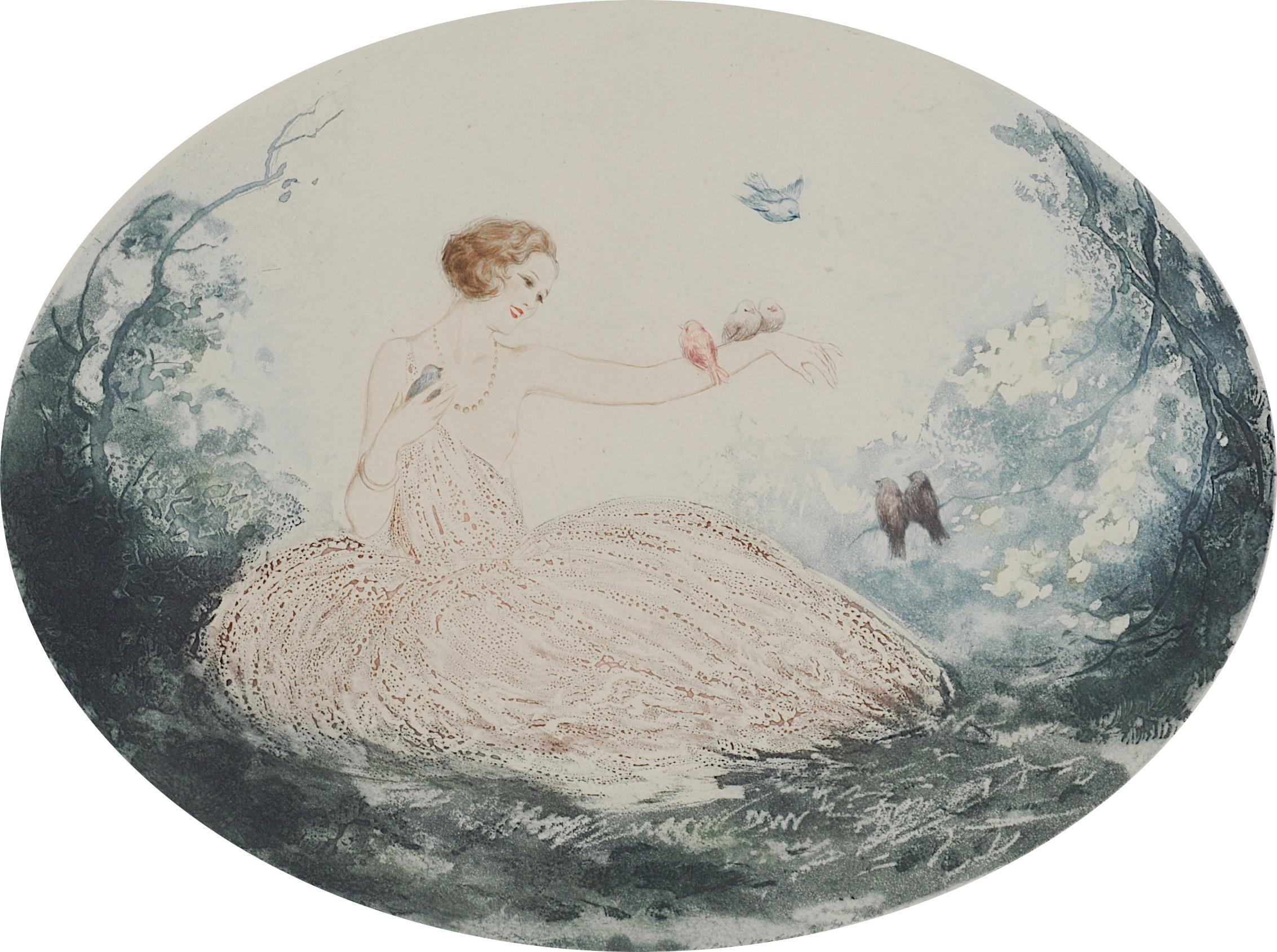 James HARDY Jr. Charmeuse, Lithographie 135/350 (Grau), Figurative Print, von James Hardy Jr.