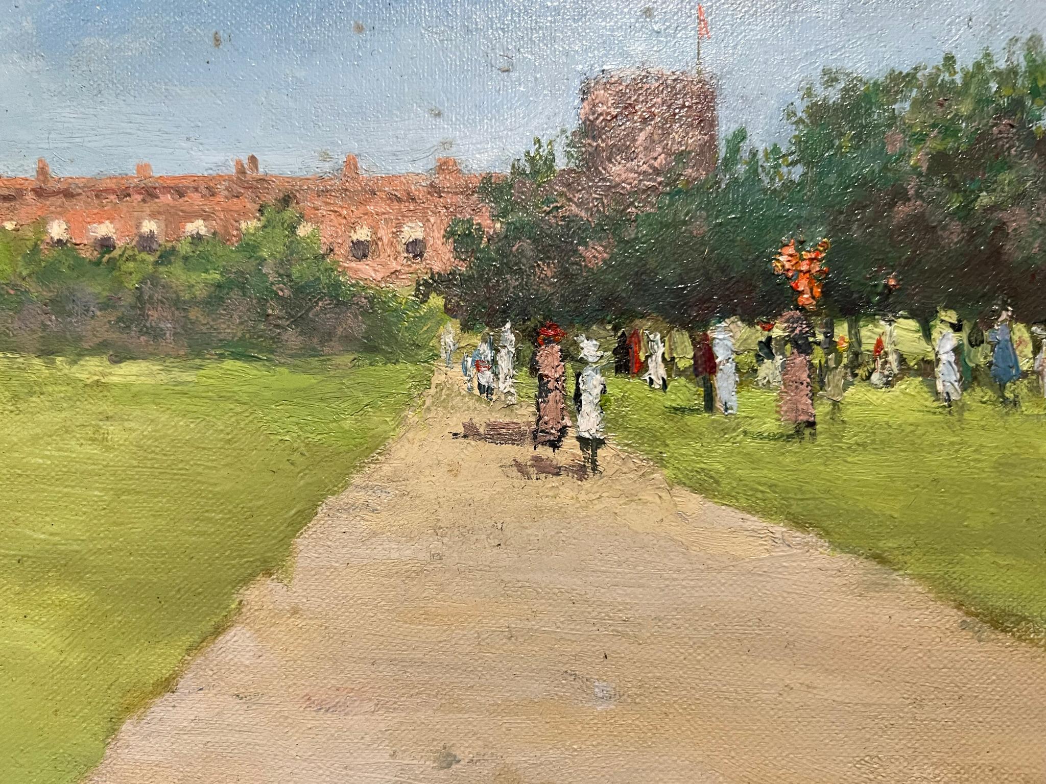 Impressionist Scene of Prospect Park, Brooklyn, New York. - Painting by James Harrington