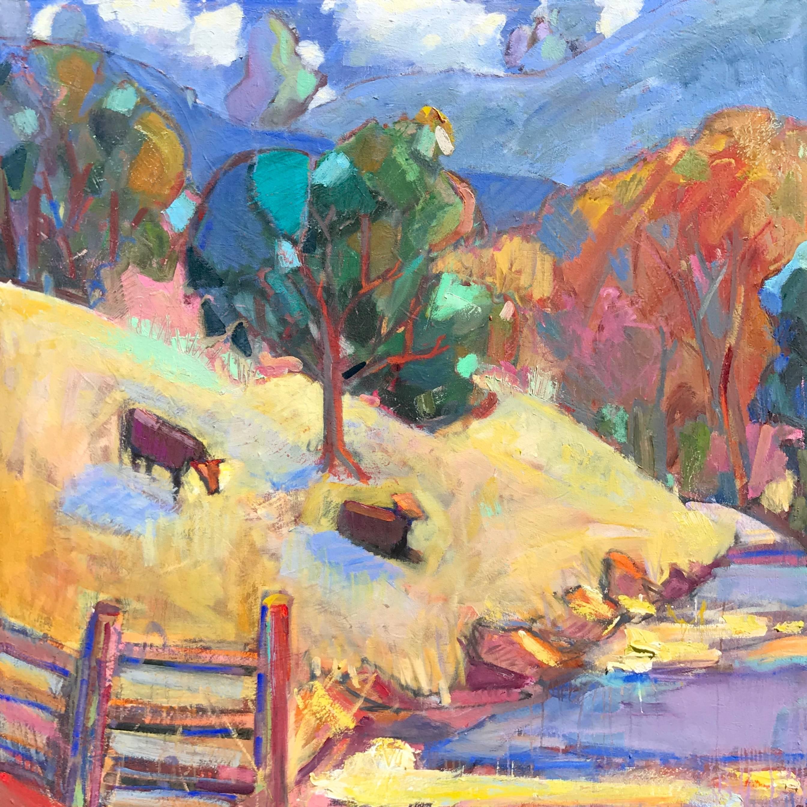 James Hartman Landscape Painting - Diablo Cows