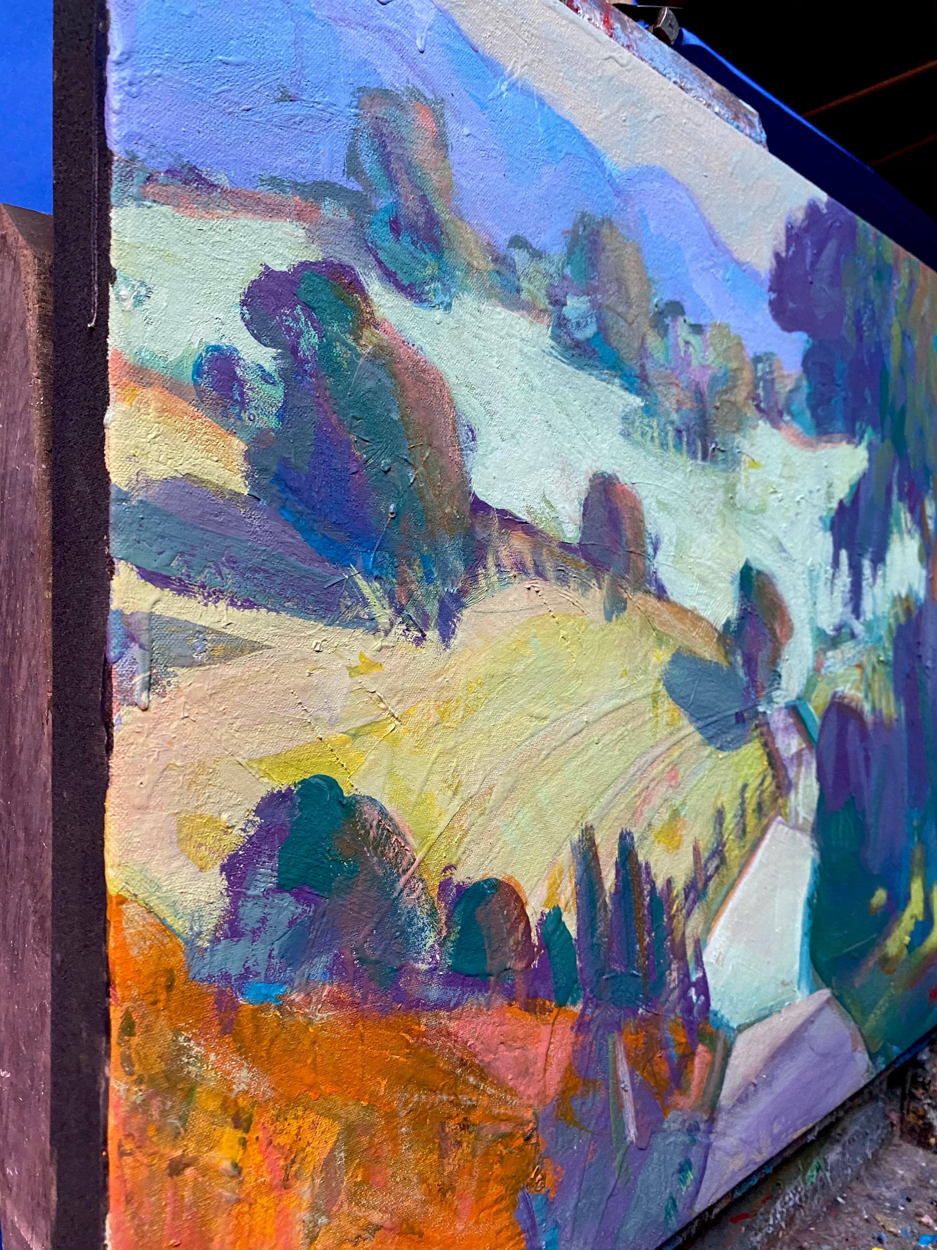 Peinture à l'huile - Couleurs de montagne - Painting de James Hartman