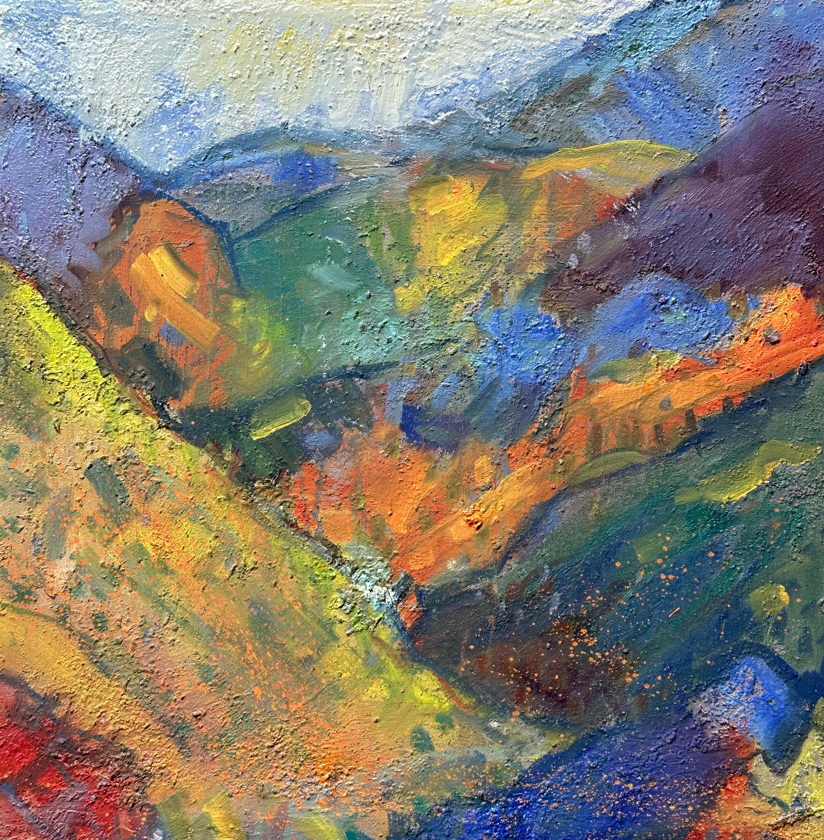 James Hartman Abstract Painting - Superbloom, Abstract Oil Painting