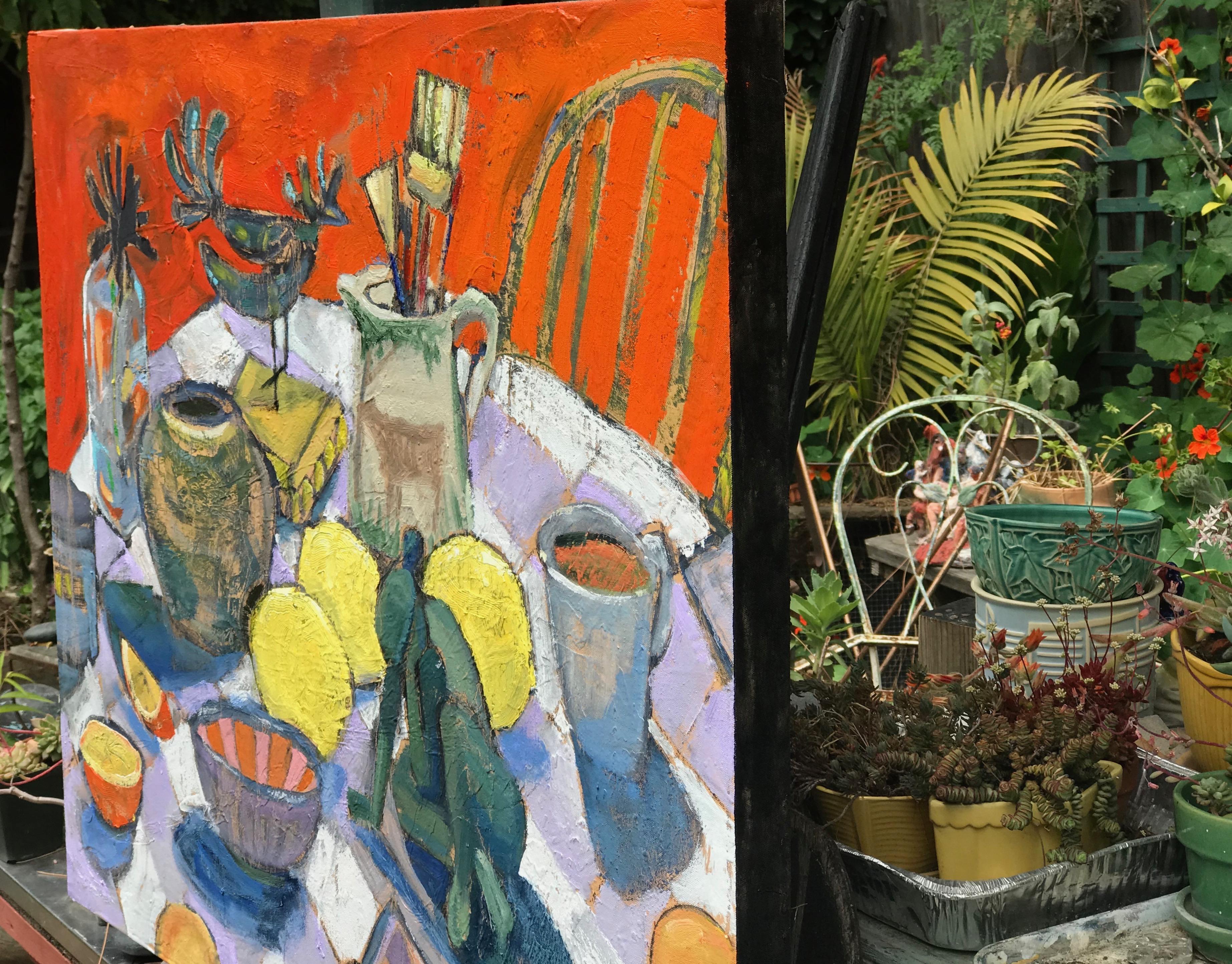 Table with Citroens - Painting by James Hartman