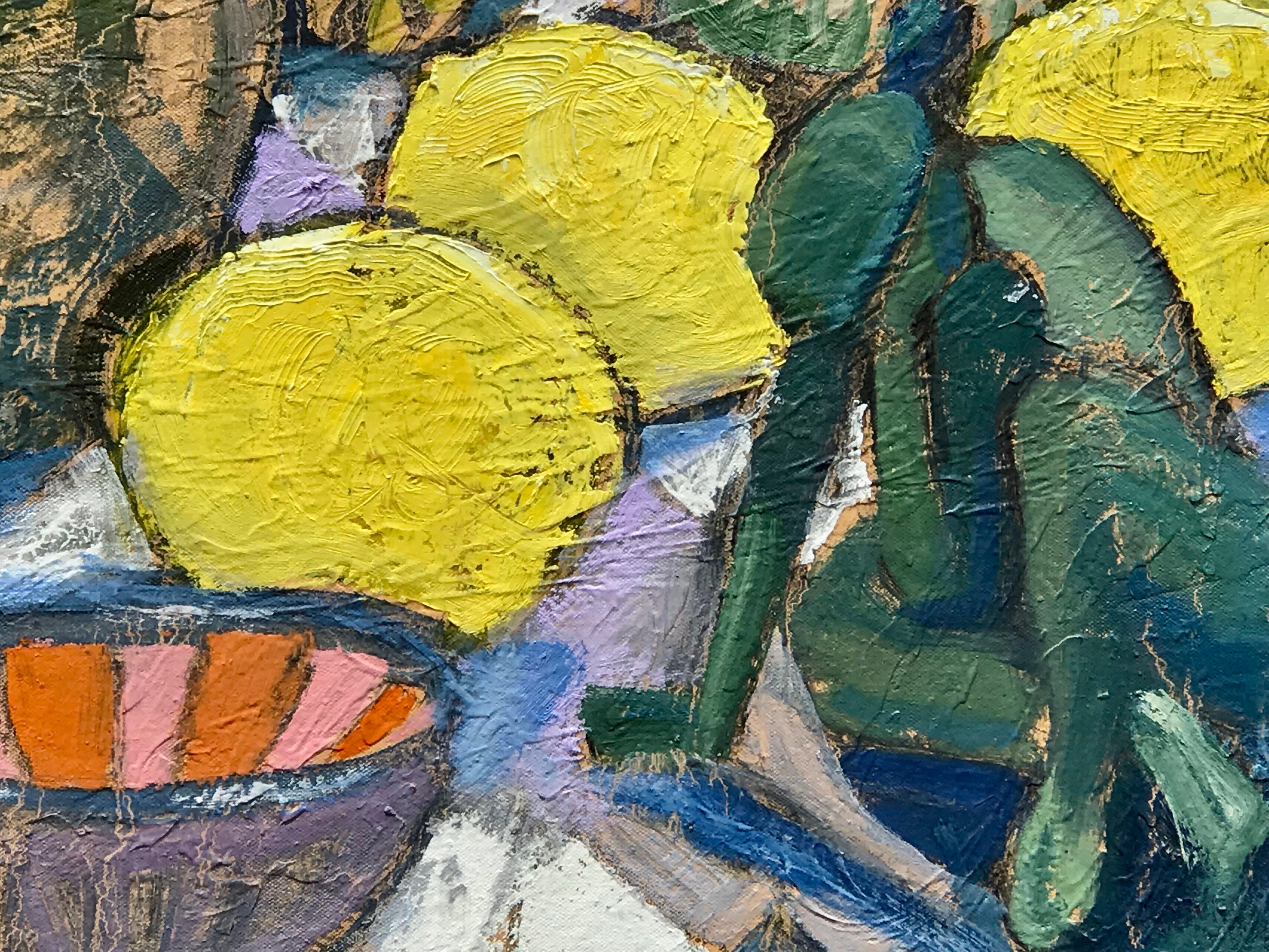 Table with Citroens - Brown Still-Life Painting by James Hartman