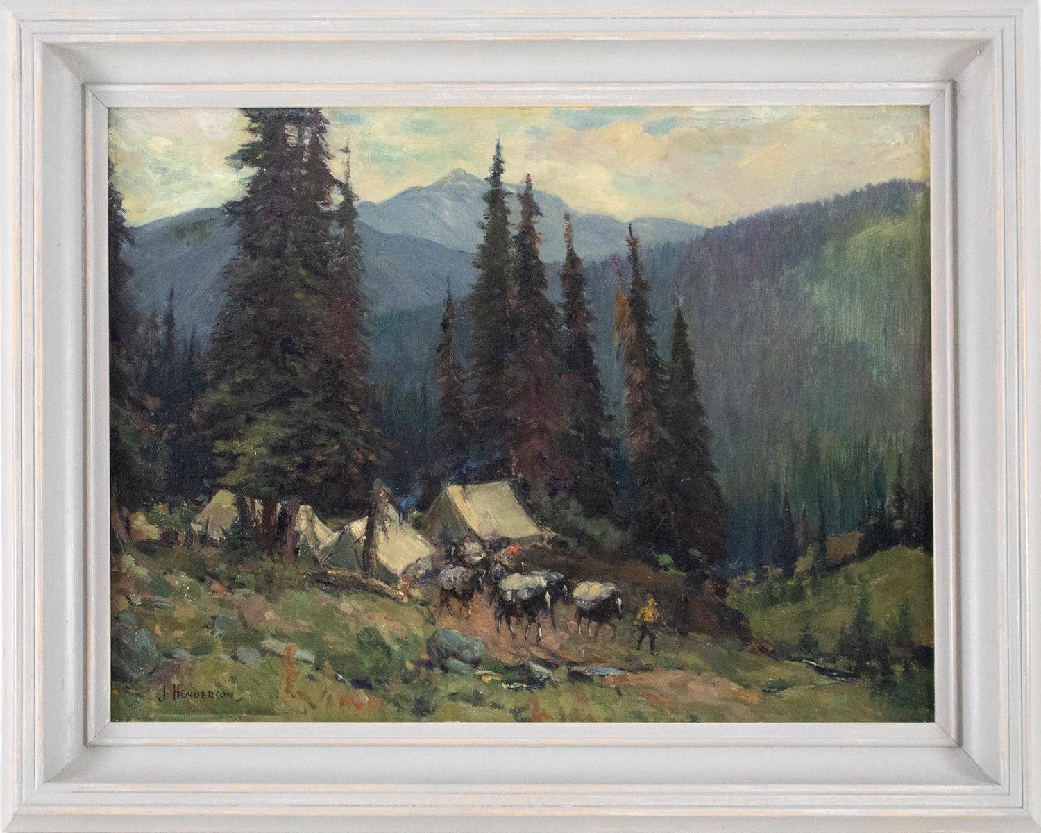 Rocky Mountain Encampment - Painting by James Henderson