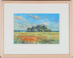 James Hewitt (b.1934) - Contemporary Oil, Poppies in a June Landscape