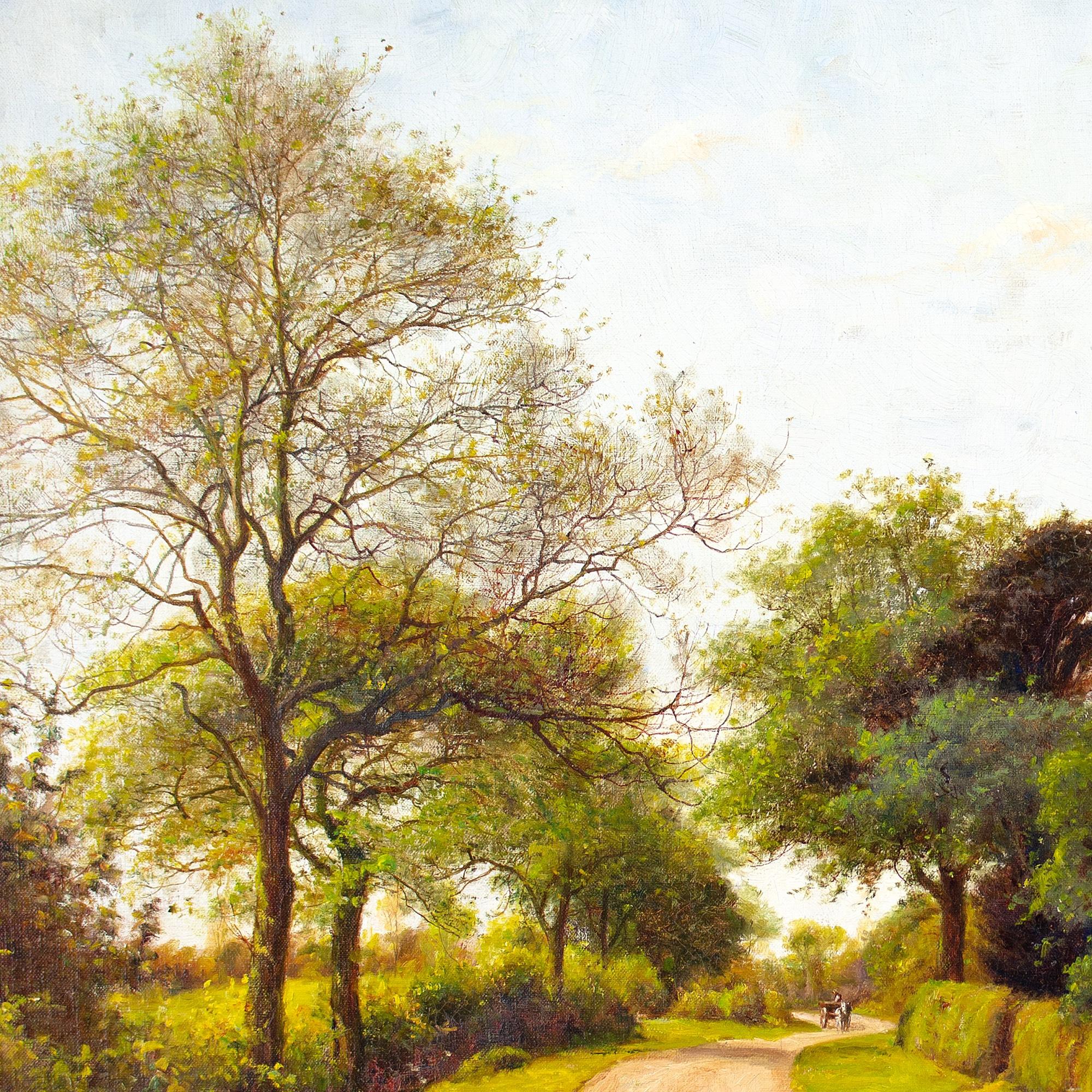 James Hey Davies RCA, Rural Lane With Cottage & Chickens, Oil Painting 5