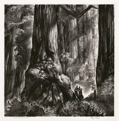 'California Redwoods' — 1940s American Realism