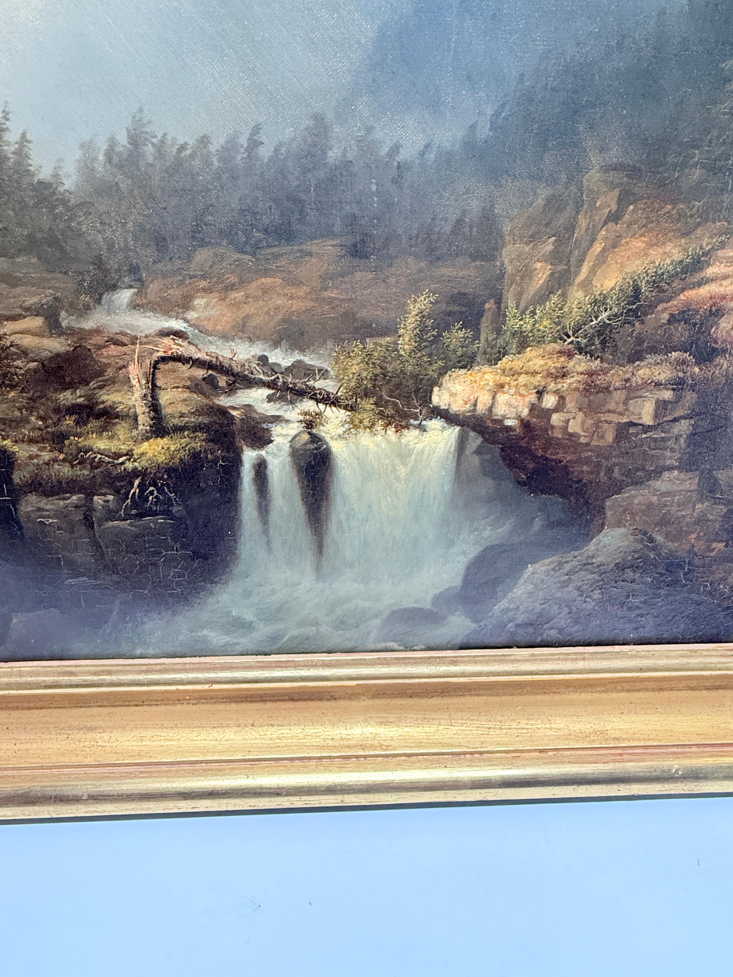 James Hope (American, 1818–1892) “Castleton Falls, Castleton, Vermont” 1856 O/C For Sale 9