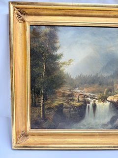 James Hope (Amerikaner, 1818-1892) "Castleton Falls, Castleton, Vermont" 1856 O/C