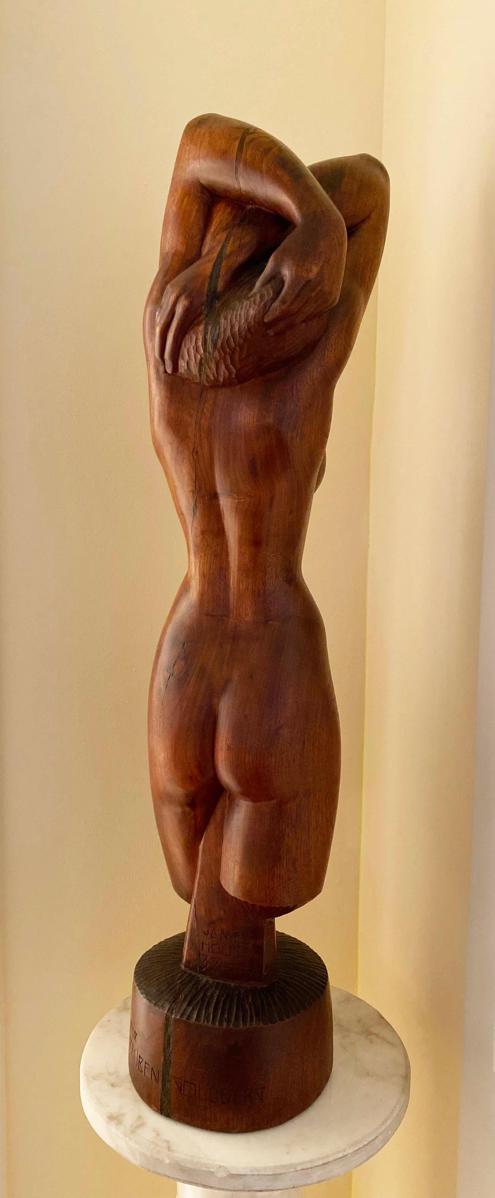 Art Deco Nude - Sculpture by JAMES HOUSE