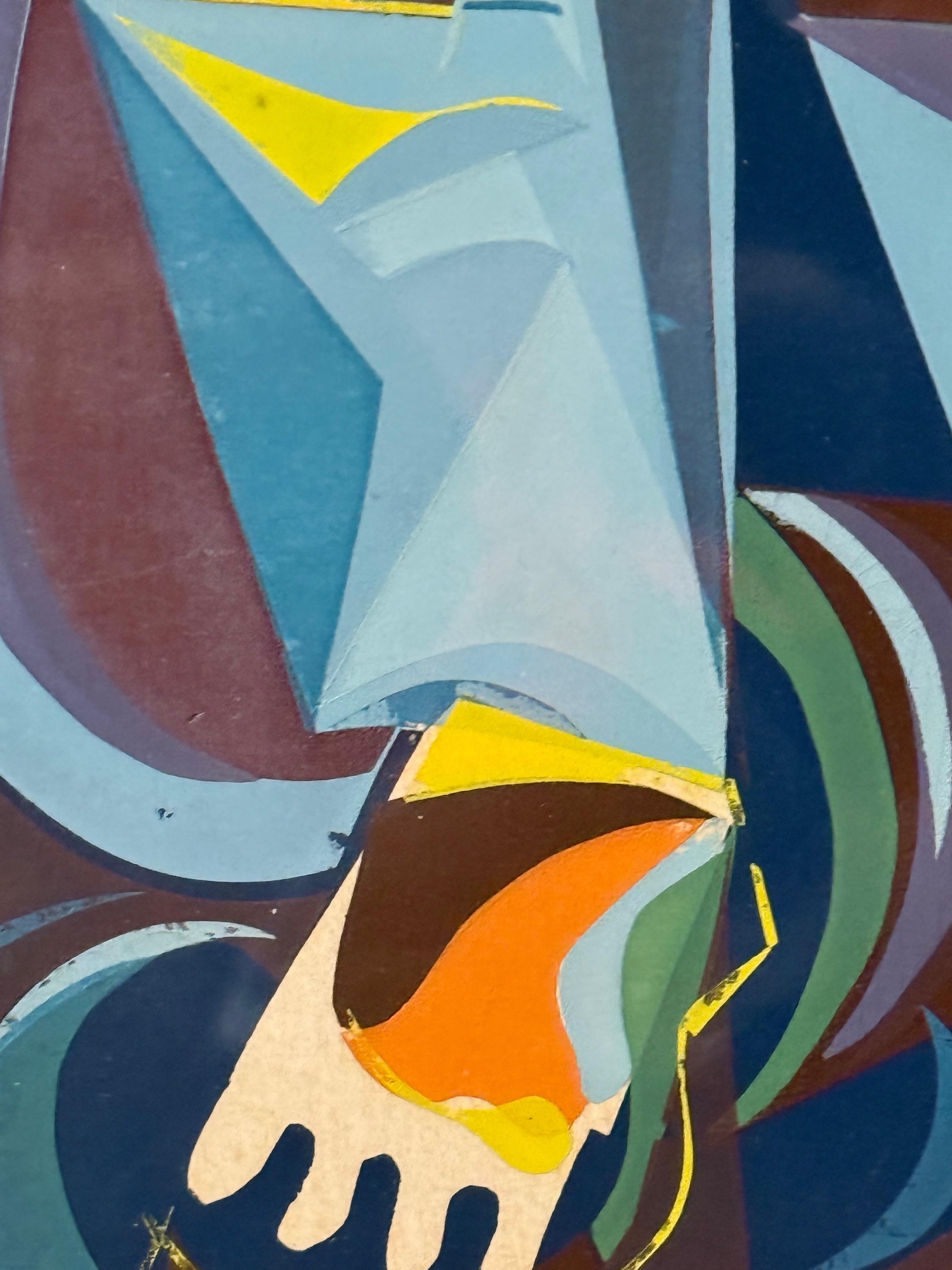 Abstrait cubiste et moderniste réversible de James Houston McConnell en vente 6