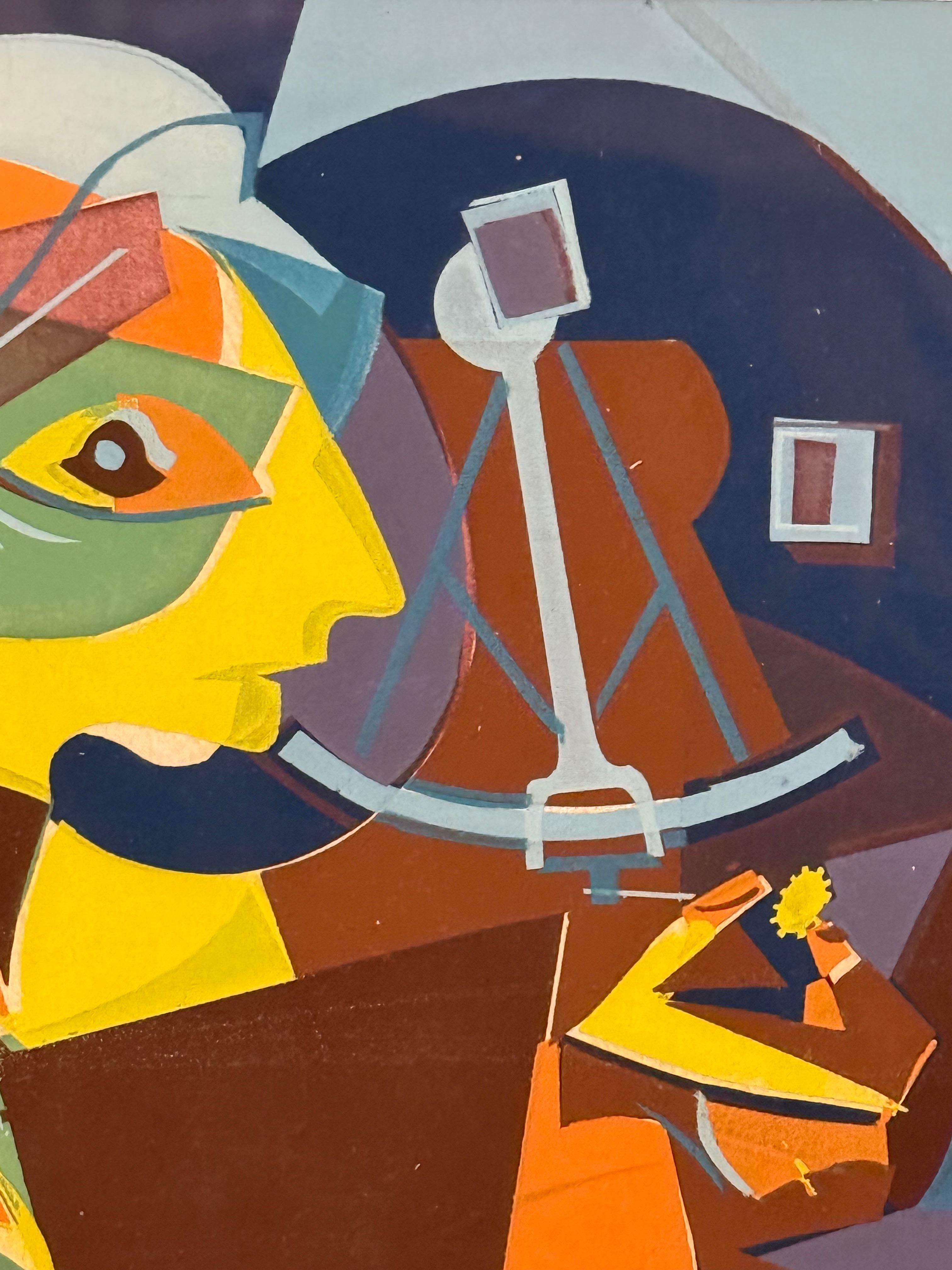 Abstrait cubiste et moderniste réversible de James Houston McConnell en vente 8