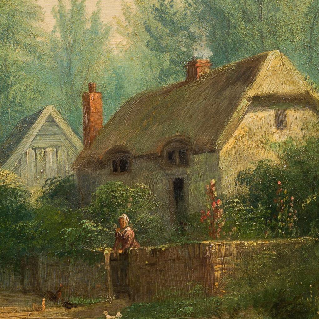 The Daily Tasks of Rural Life, vers 1860, peinture à l'huile romantique  en vente 2