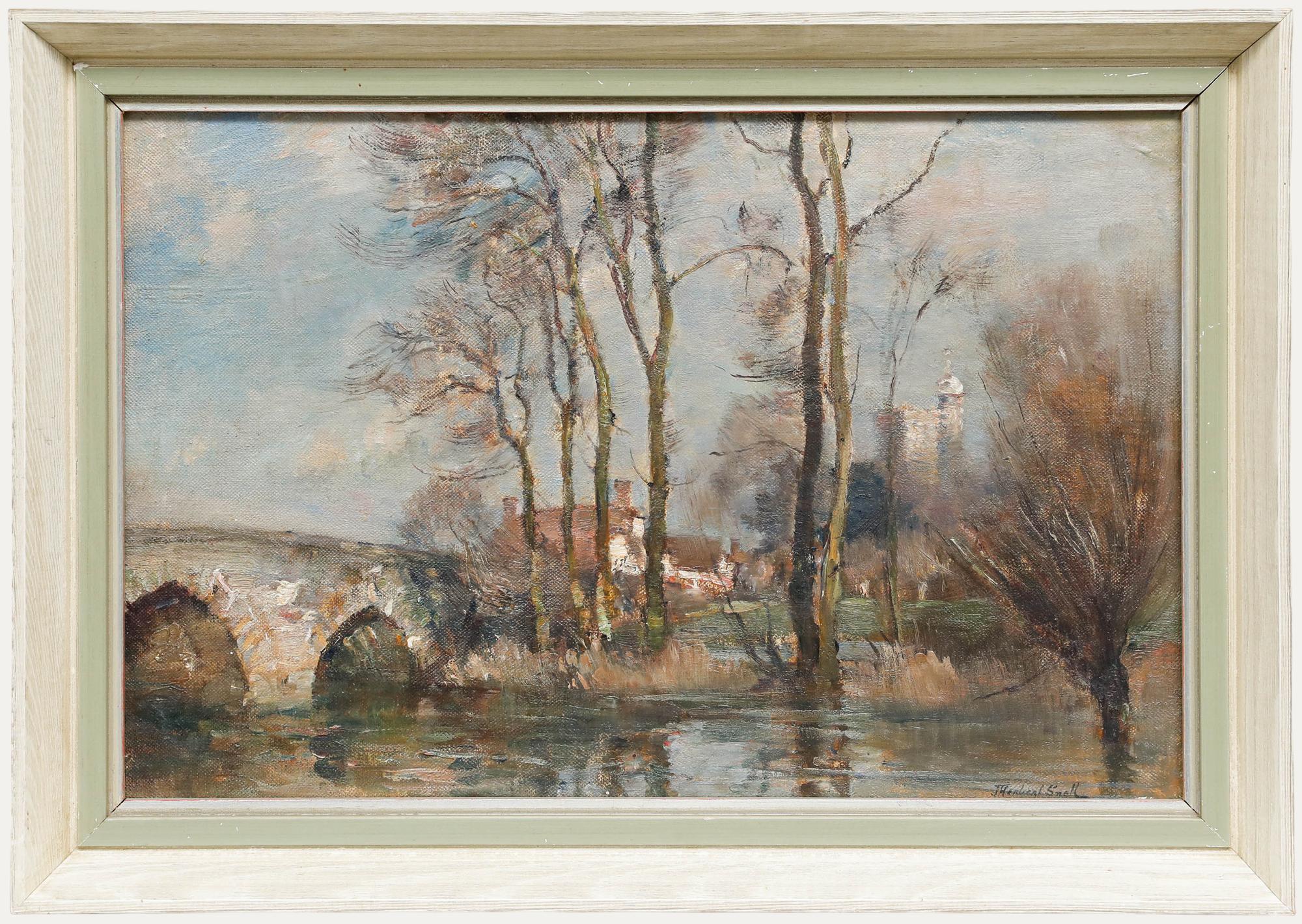 James Herbert Snell (1861-1935) – Ölgemälde, The Riverside, frühes 20. Jahrhundert