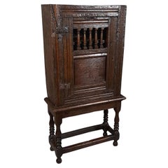 James I Oak Mural Livery Cupboard on Stand c. 1620