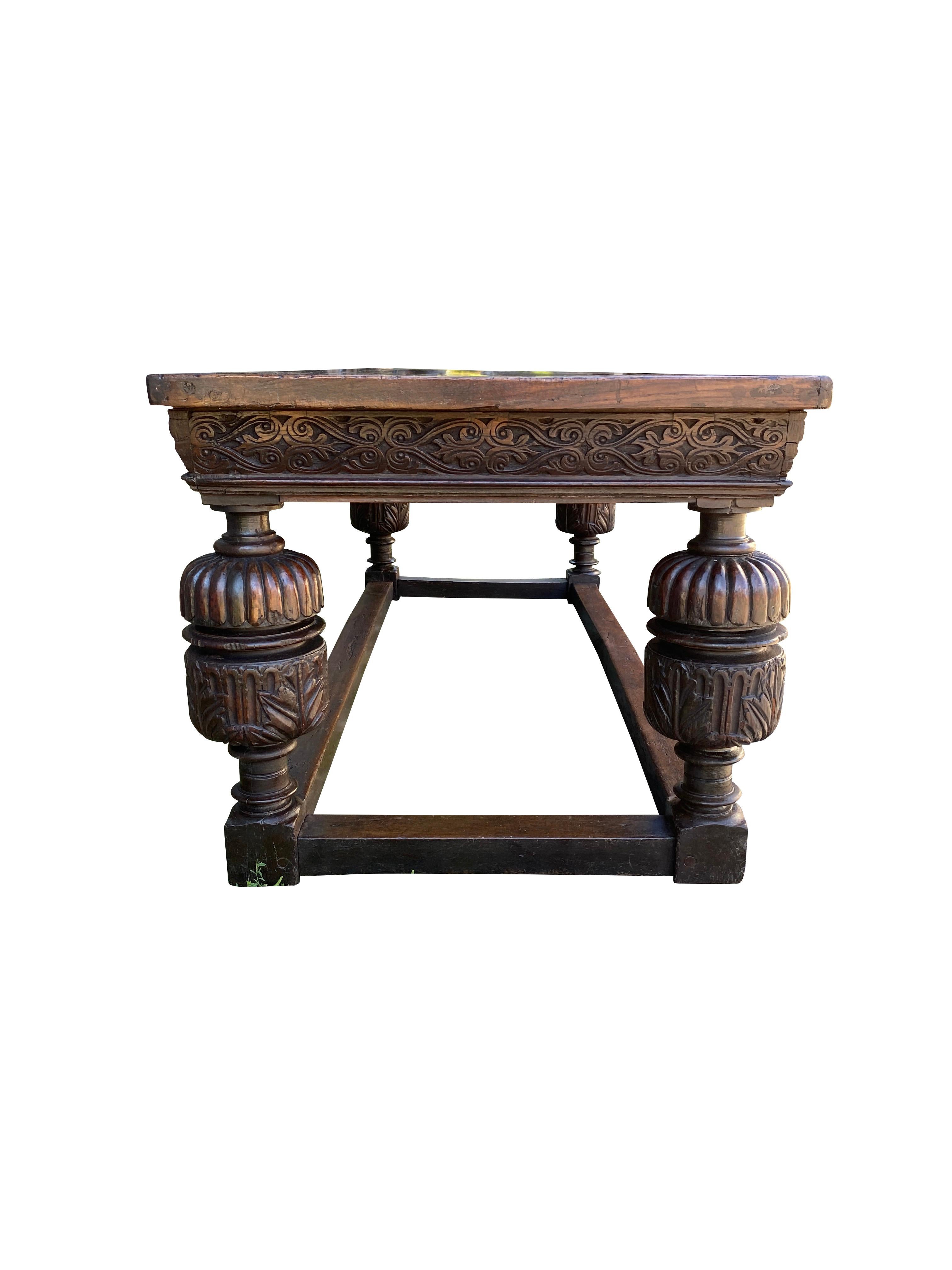 Charles II James I Oak Refrectory Table