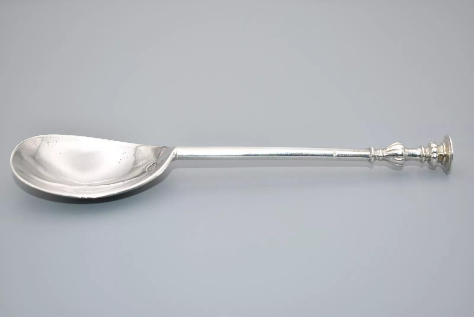 James I.-Löffel mit Siegelplatte London 1612 von Daniel Cary (18. Jahrhundert und früher) im Angebot