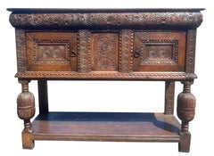 James II Oak Court Cupboard