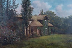 James Isaiah Lewis (1860-1934)-Early 20th Century Oil, Cottage Garden In Summer