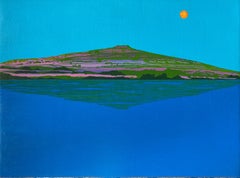 Distant Tropic, bright blue island landscape