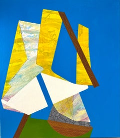 Highlander, abstract blue and yellow painting