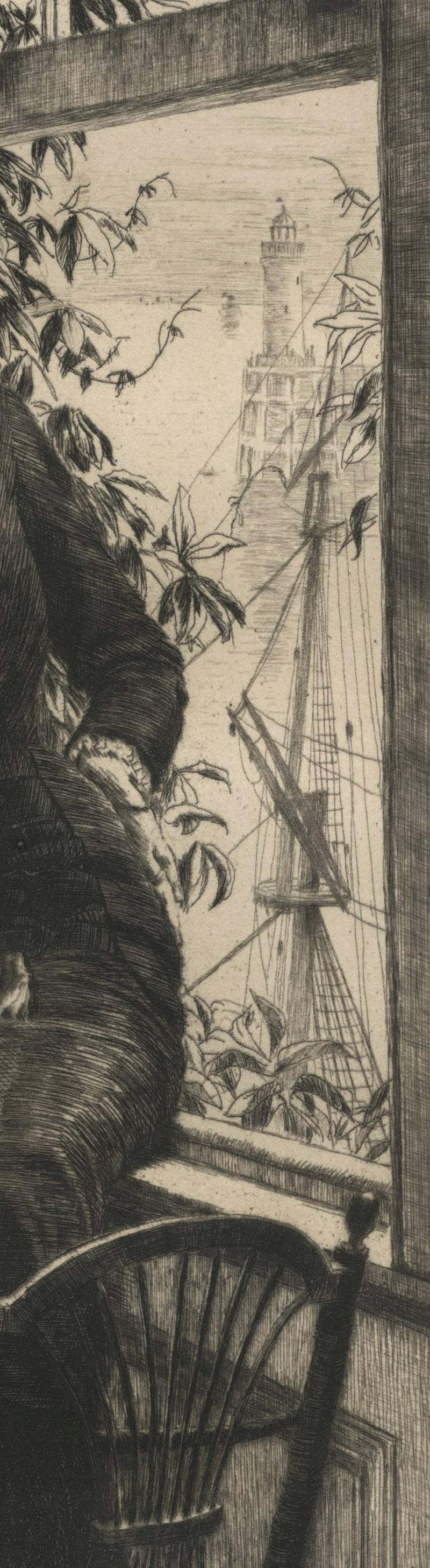 Au bord de la mer (Al borde del mar) - Print Impresionista de James Jacques Joseph Tissot