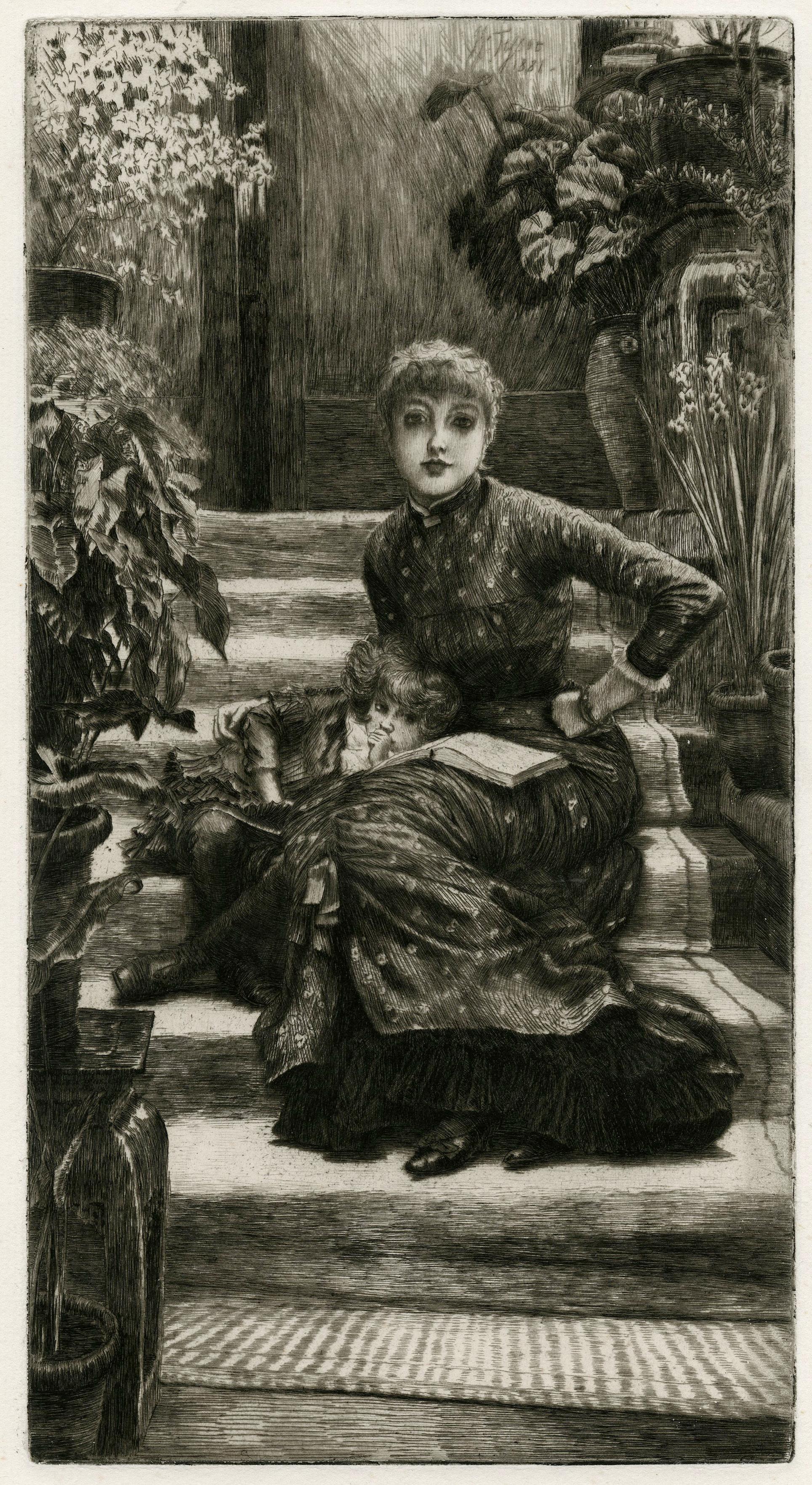 James Jacques Joseph Tissot Figurative Print - La Soeur ainee The Elder Sister