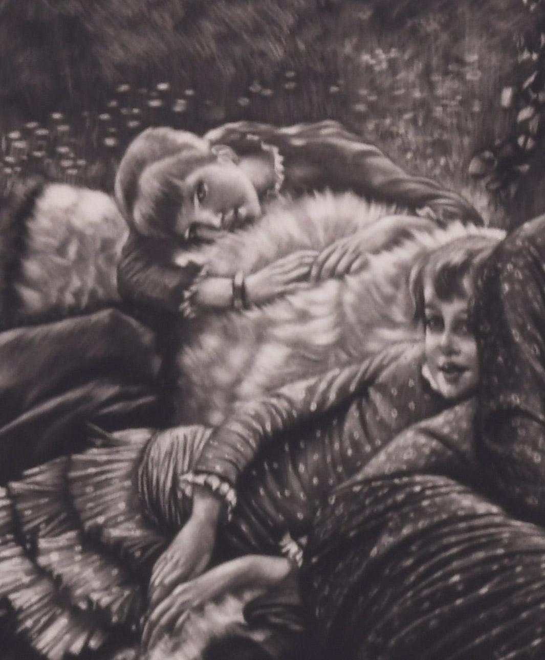 Il banc de jardin (La panchina del giardino) - Figurative Print Nero di James Jacques Joseph Tissot