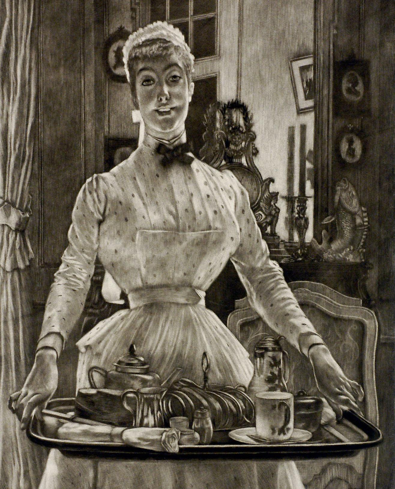 Le Matin (Por la mañana) - Interior Print Negro de James Jacques Joseph Tissot