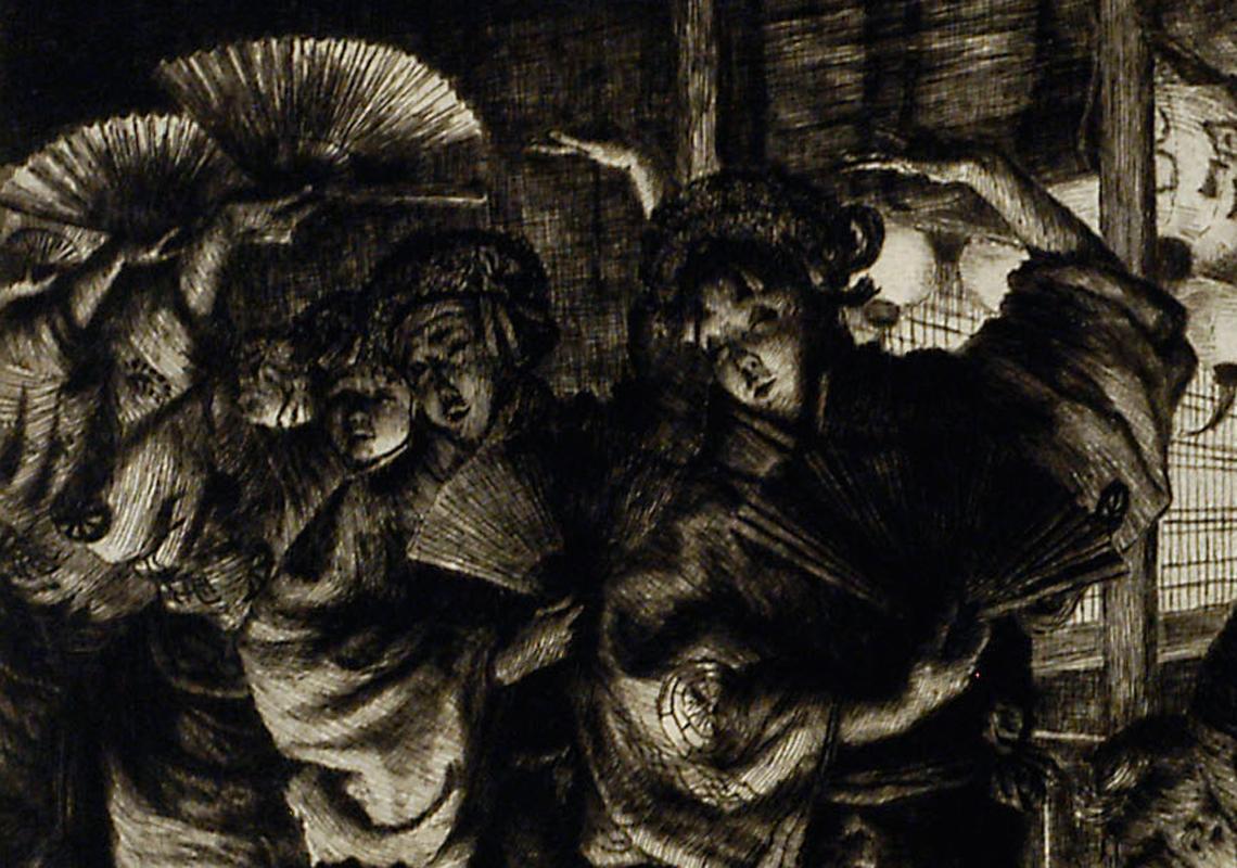 L'enfant prodigue: en pays etranger (The Prodigal Son: In Foreign Climes) - Black Figurative Print by James Jacques Joseph Tissot