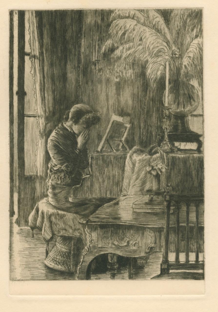 James Jacques Joseph Tissot Interior Print - Renée Mauperin; Ten Etchings, Complete Set for novel by Goncourt Brothers